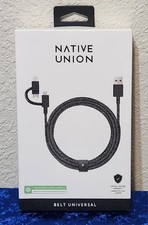 Native Union Belt Universal 3-in-1 Charging Cable  Micro-USB, USB-C, 6.5ft