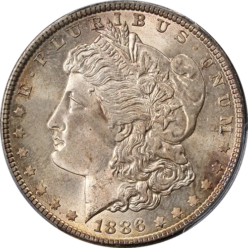 1886-P Morgan Silver Dollar PCGS MS66 - Toning