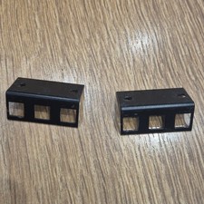 2 x 1U 19 Inch Rack Strip Rails for Rack Cabinets Black