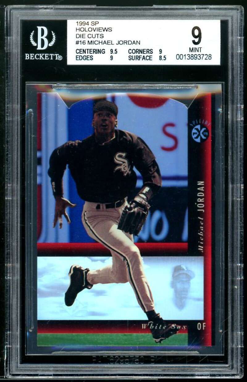 Michael Jordan Baseball Rookie 1994 SP Holoviews Die Cut #16 BGS 9 (9.5 9 9 8.5)