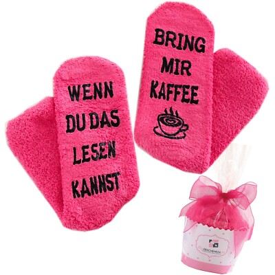 Kaffee Socken, Geschenk für Frauen, wenn Du das lesen kannst, bring mir Kaffee 