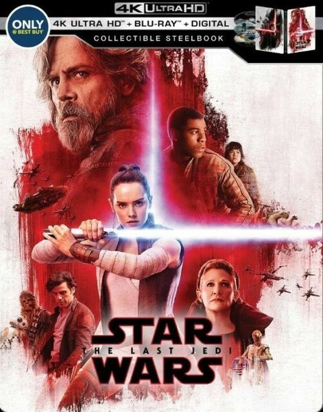 Star Wars The Last Jedi Blu Ray Dvd Steelbook Includes Digital Copy Only Best Buy For Sale Online Ebay