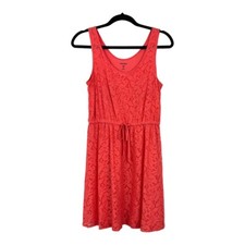 Kensie Womens Size Small Coral Lace Tank Dress