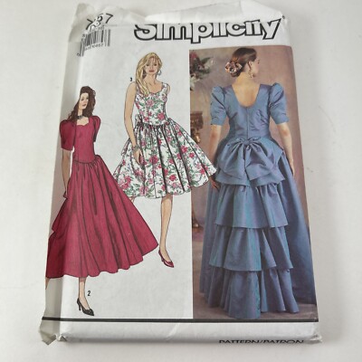 Simplicity 7057 Formal Dress  1990 sizes DD 4-10