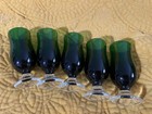 Vintage Handblown Green Cordial Glasses Set Of 5 — photo 4