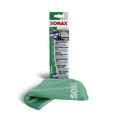SONAX Green Microfibre Interior + Glass Cloth - best microfiber cloth for car