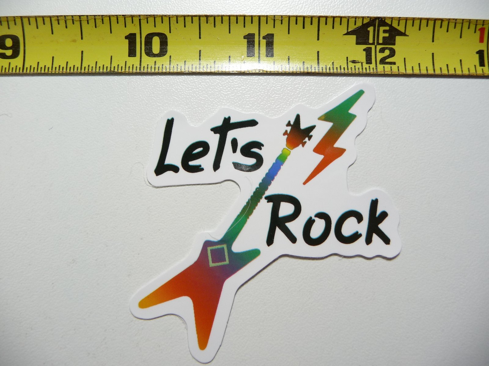 LET'S ROCK ELECTRIC GUITAR MUSIC STICKER DECAL MUSICAL FAN CONCERT SCRAPBOOKING