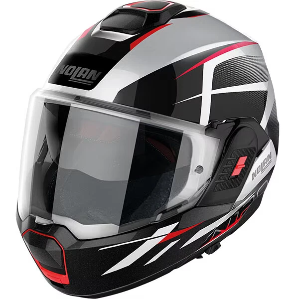 Nolan N120-1 Nightlife Rotation White Red, photo 1 of 5