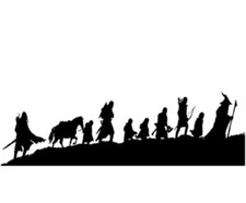 10” LORD OF THE RINGS VINYL STICKER FOR CAR, WALL, WINDOW, FELLOWSHIP