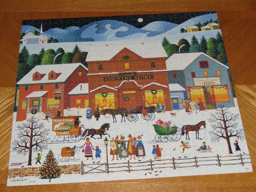 Vintage 1987 Charles Wysocki Puzzle - Merry Christmasmakers - Complete & Nice