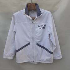 Nike Vintage 90s Track Jacket Boy's Size Large White Grey Oversized