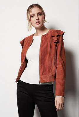 Karen Millen -- Suede Leather Biker 