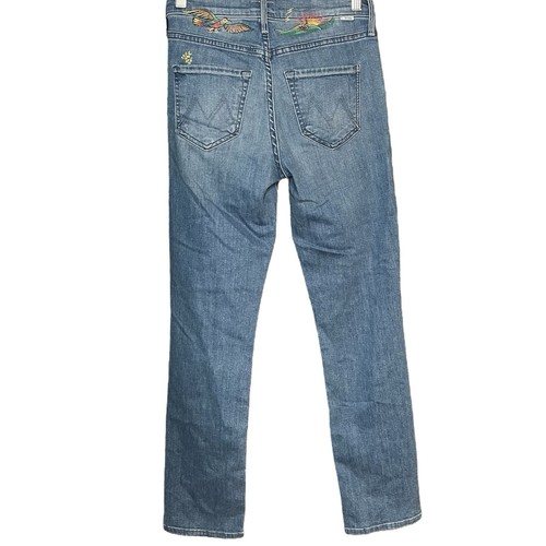 Mother Mid Rise Dazzler Ankle in I Wet My Plants Stretch Crop Jeans Size 24 - Picture 2 of 7