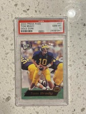 2000 TOM BRADY PRESS PASS GOLD ZONE #37 RC PSA 10 BUCS SUPERBOWL GOAT ROOKIE