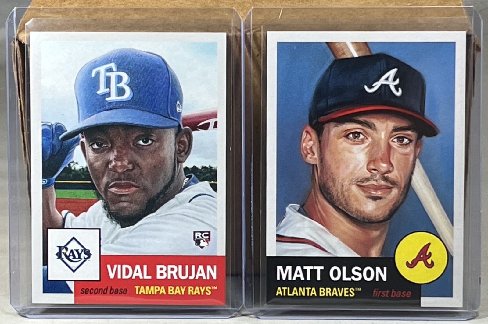 2022 TOPPS LIVING SET WEEK 15 #509 VIDAL BRUJAN RAYS RC #510 MATT OLSON BRAVES