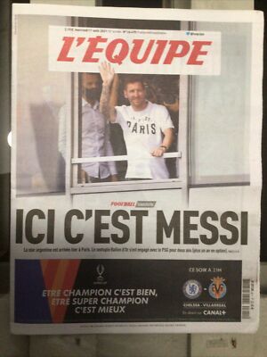 SAMMLER DAS TEAM LIONEL MESSI SIGNIERT BEI PSG ALLE REAKTIONEN TRANSFER