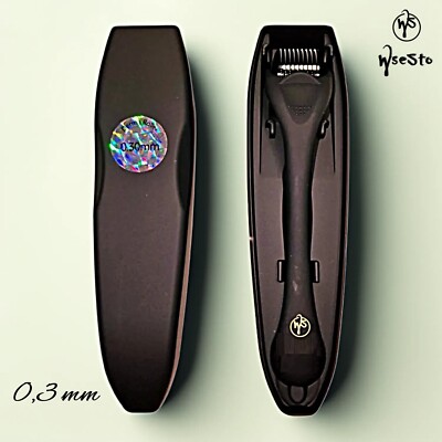 PREMIUM Derma Roller 0,3  mm Schwarz Matt   540 Nadeln Anti Aging Hautpflege 