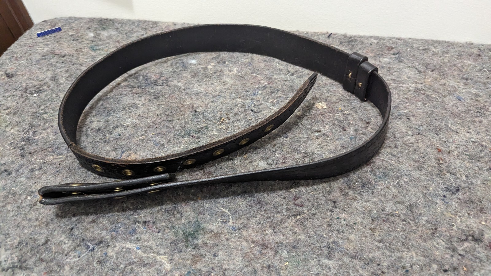 Black gun belt, basketweave leather, personalized eBay