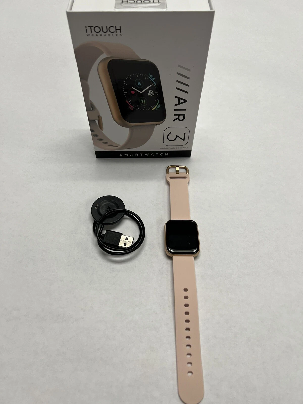 iTouch Air 3 Smartwatch GPS Health Monitor - Rose Gold/Blush