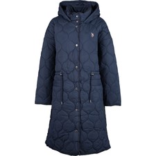 Us Polo Assn Jacket,coats,winter,worm,navy Quilted , Size L, Uk 18-20