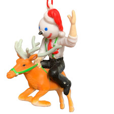 Jack In The Box Christmas Ornament Jack And Reindeer Fast Food Toy Vintage