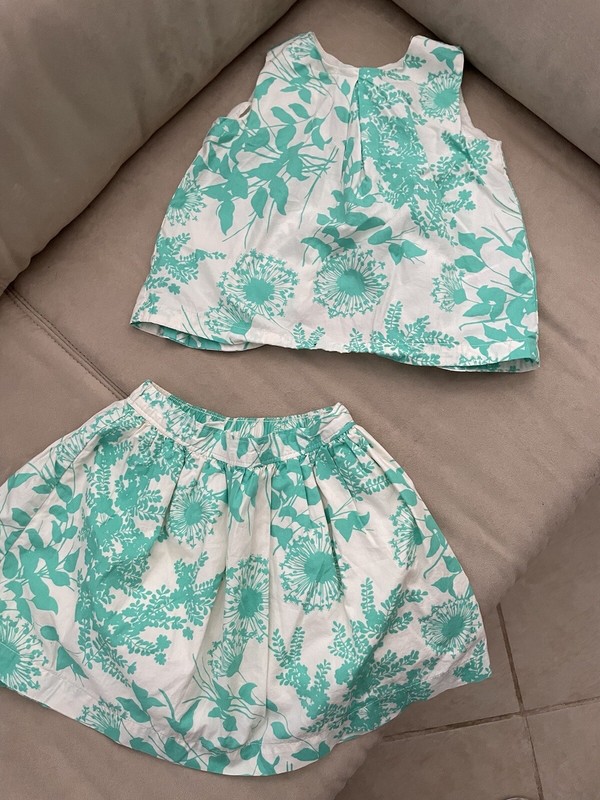 Gap girl skirt top set floral 4T