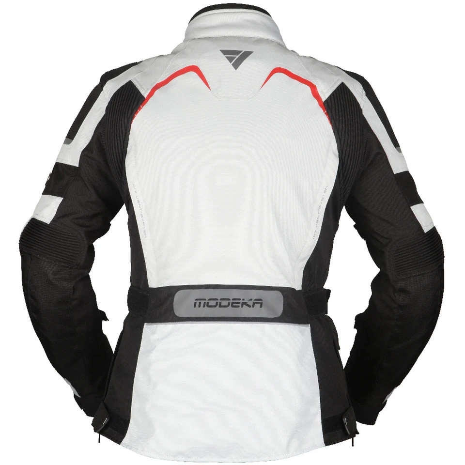 Modeka Motorradjacke Elaya Lady Textiljacke Damen Hellgrau / Schwarz Wasserdicht - Bild 2 von 2