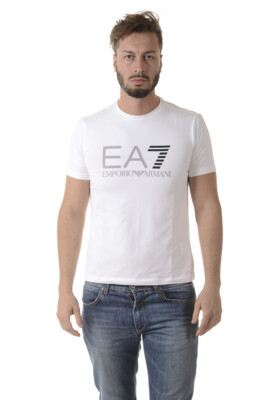 Emporio Armani EA7 Sweatshirt Men's White T Shirt 6YPT81PJ20Z 1100