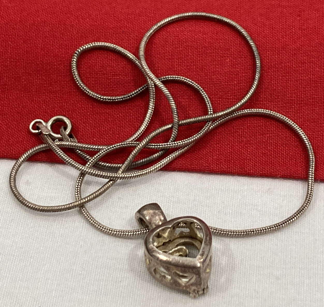 Vintage 925 India Solid Sterling Silver Snake 16”… - image 1