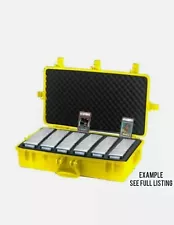 XXL Graded Card Storage Box Heavy Duty Weatherproof Case Slab Holder Yellow