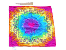 Little Brownie Bakers Girl Scouts Bandana Tie Dye Heart Pocket Square /Scarf