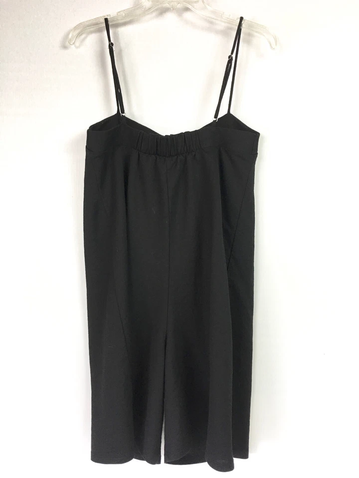 Pantalones Cortos Medianos Zara Mujer Mameluco Negro Sin Mangas Cuello Cuadrado Una Pieza Foto 4 de 4