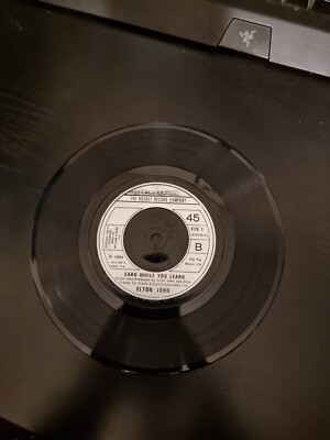 Elton John Earn while You Learn I'm Still Black Disc 7'' SINGLE RECORD Vinyl