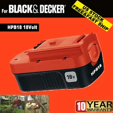 Pack 18V for Black and Decker HPB18 18 Volt 4.8Ah Battery HPB18-OPE 244760-00 US