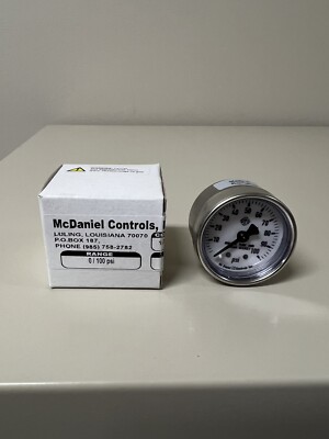 MCDANIEL CONTROLS PRESSURE GAUGE  R7DL  0/100 PSI 1/8'' NPT