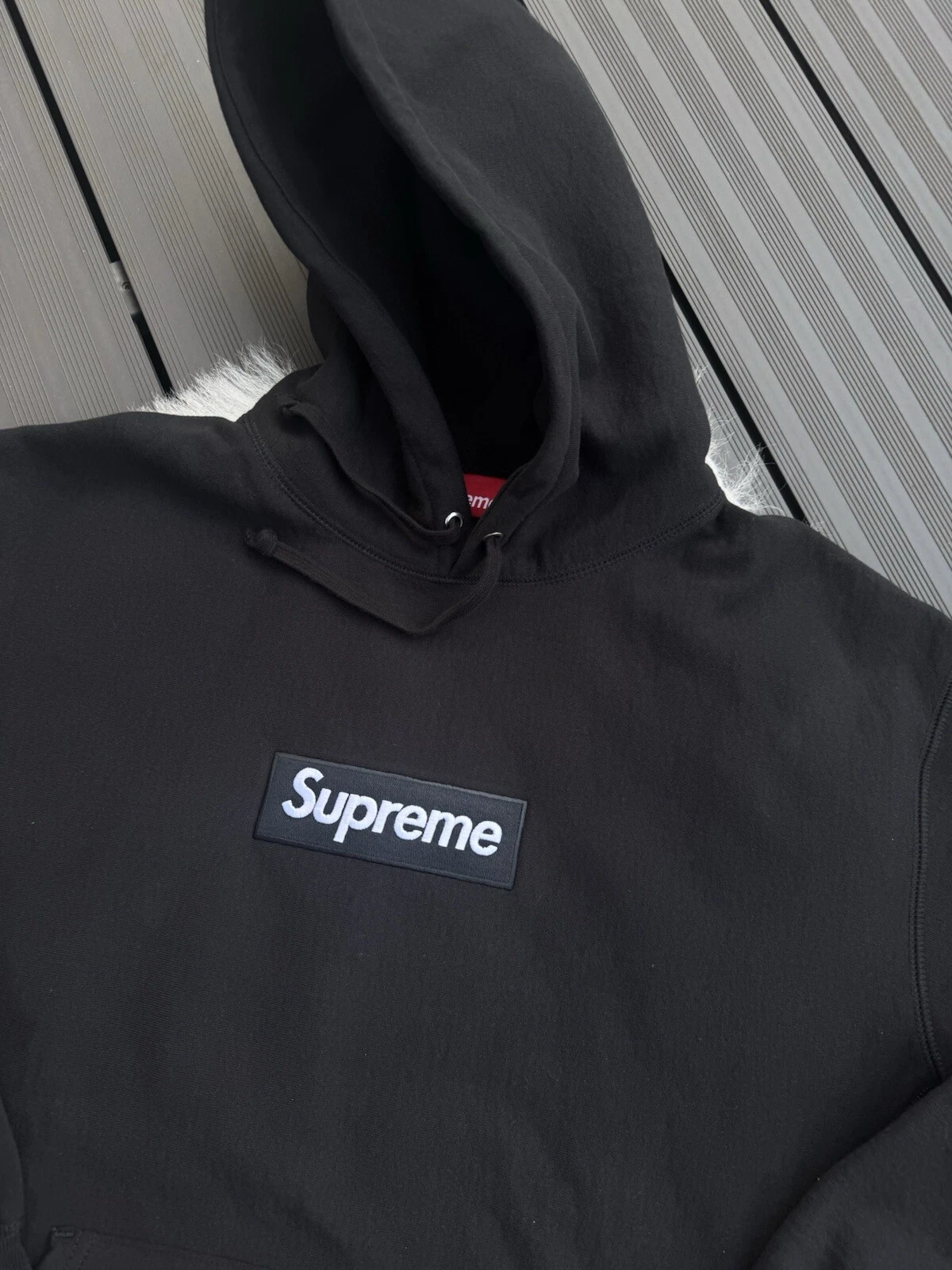 Felpa con cappuccio Supreme Box Logo 2024 NLack Taglia Large L Cappuccio Bogo