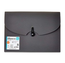 Pen Gear 13-Pocket Letter-Size Expanding File Folder, Textured Gray