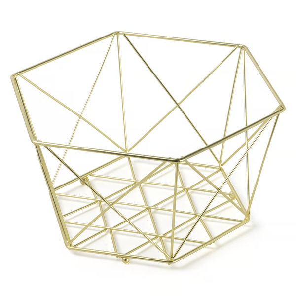 Obstkorb Metallkorb Dekoschale FrüChtekorb Obstschale ∅ 29 Cm Goldfarbe-image