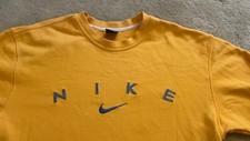 Original Retro Nike Sweatshirt Womens Yellow Large 12-14 Great Condition