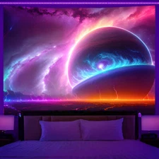 UV Reactive Tapestry wall hanging Fluorescent
