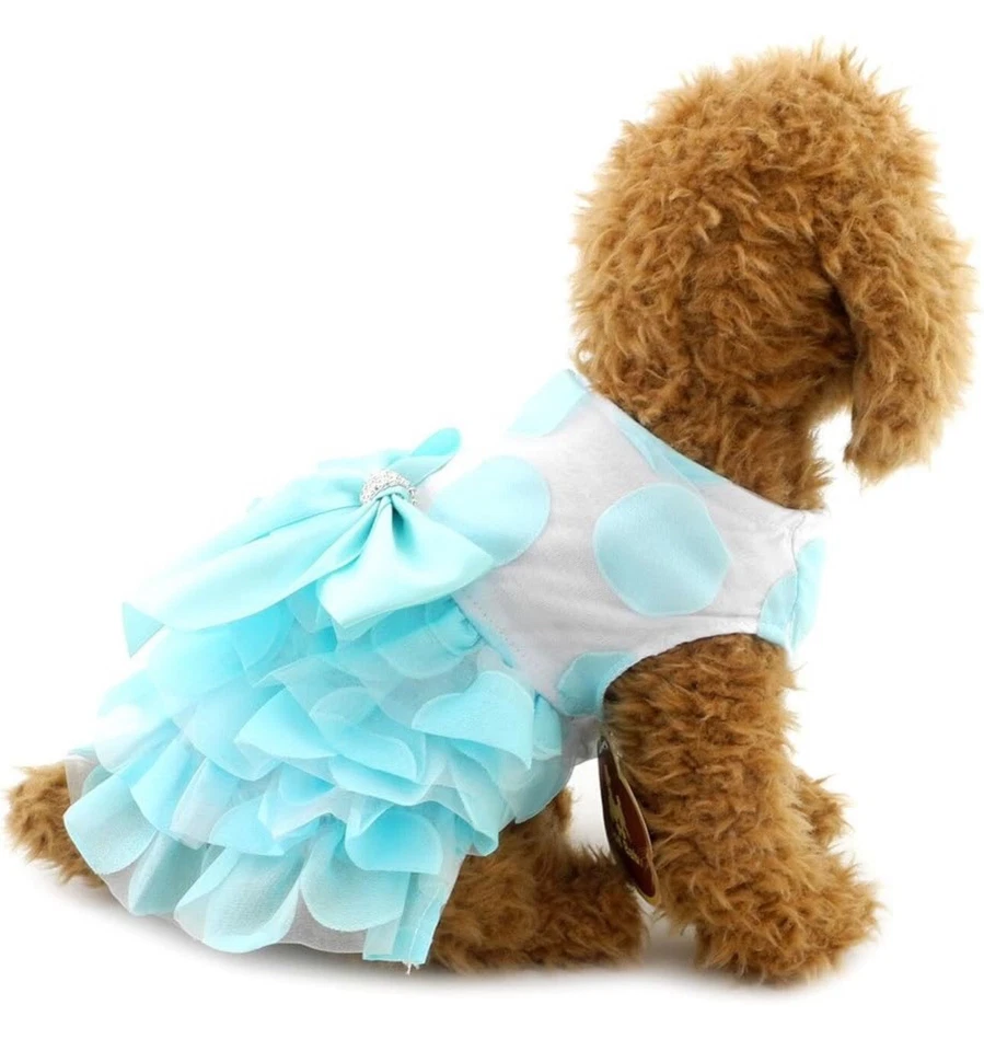 Lot Of 25 Party Skirts with Bow tie Princess Tutu Polka Dog/Cat Clothes pink - Image 2 of 4