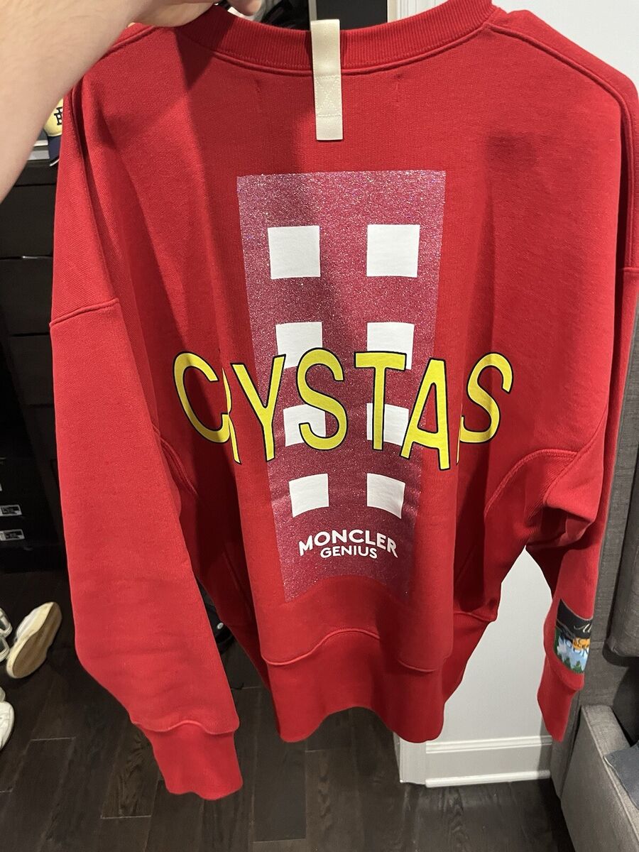 Moncler x Advisory Board Chrystals Red Crewneck Size L New Moncler x Advisory Board Chrystals Red Crewneck Size L New