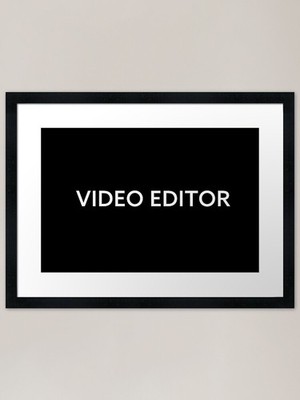 The Official Video Editor Gerahmtes Ar Gerahmtes Wandbild Poster Leinwanddruck Bild