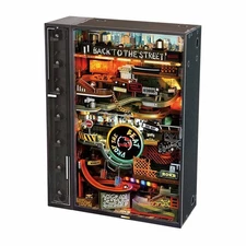 DIY Book Nook Mechanical Pinball Model Kit – Lighted 3D Marble Run Street