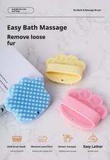 Dog Bath Brush,Pet Bath Comb Brush Soothing Massage Rubber Comb,Pet Bathing Brus