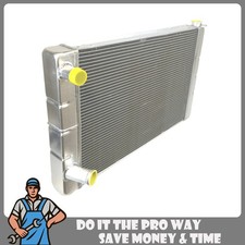 New Universal Aluminum Ford Mopar 31 X19 X3 Racing Radiator 2 Row Double Pass New Universal Aluminum Ford Mopar 31 X19 X3 Racing Radiator 2 Row Double Pass