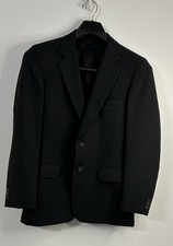 3-Piece Custom Fitted Black Pinstripe Suit   No Size Tag See Measurements 