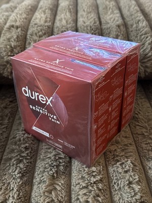 (3) Extra Sensitive Thin, Regular Fit , 24 Latex Condoms Each - 03/2029