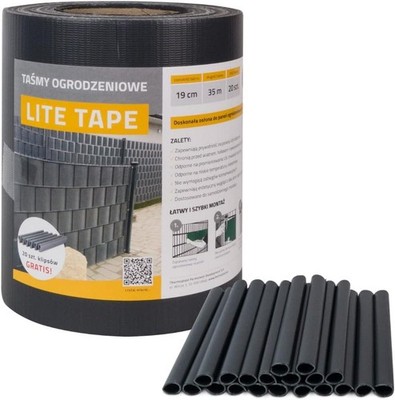 THERMOPLAST Zaunband LITE 19cmx35m, grau, Polypropylen 450 gr./m²