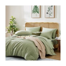 WRENSONGE Queen Comforter Set - 7 Pieces Sage Green Soft Bed in... USA FAST SHIP